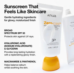 Anua - Zero-Cast Moisturizing Finish Sunscreen 50ml