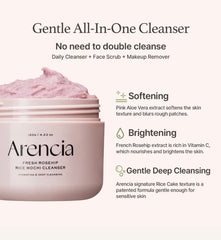 Arencia - Fresh Rosehip Rice Mochi Cleanser 120g