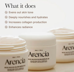 Arencia - Rice Mucin Glow Serum 30 50g