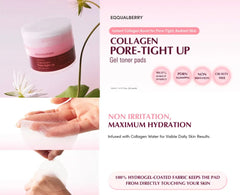 EQQUALBERRY - Collagen Pore-Tight Up Gel Toner Pads (60 Pads)