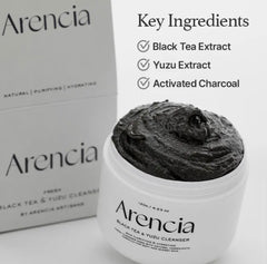 Arencia - Black Tea Rice Mochi Cleanser 120g