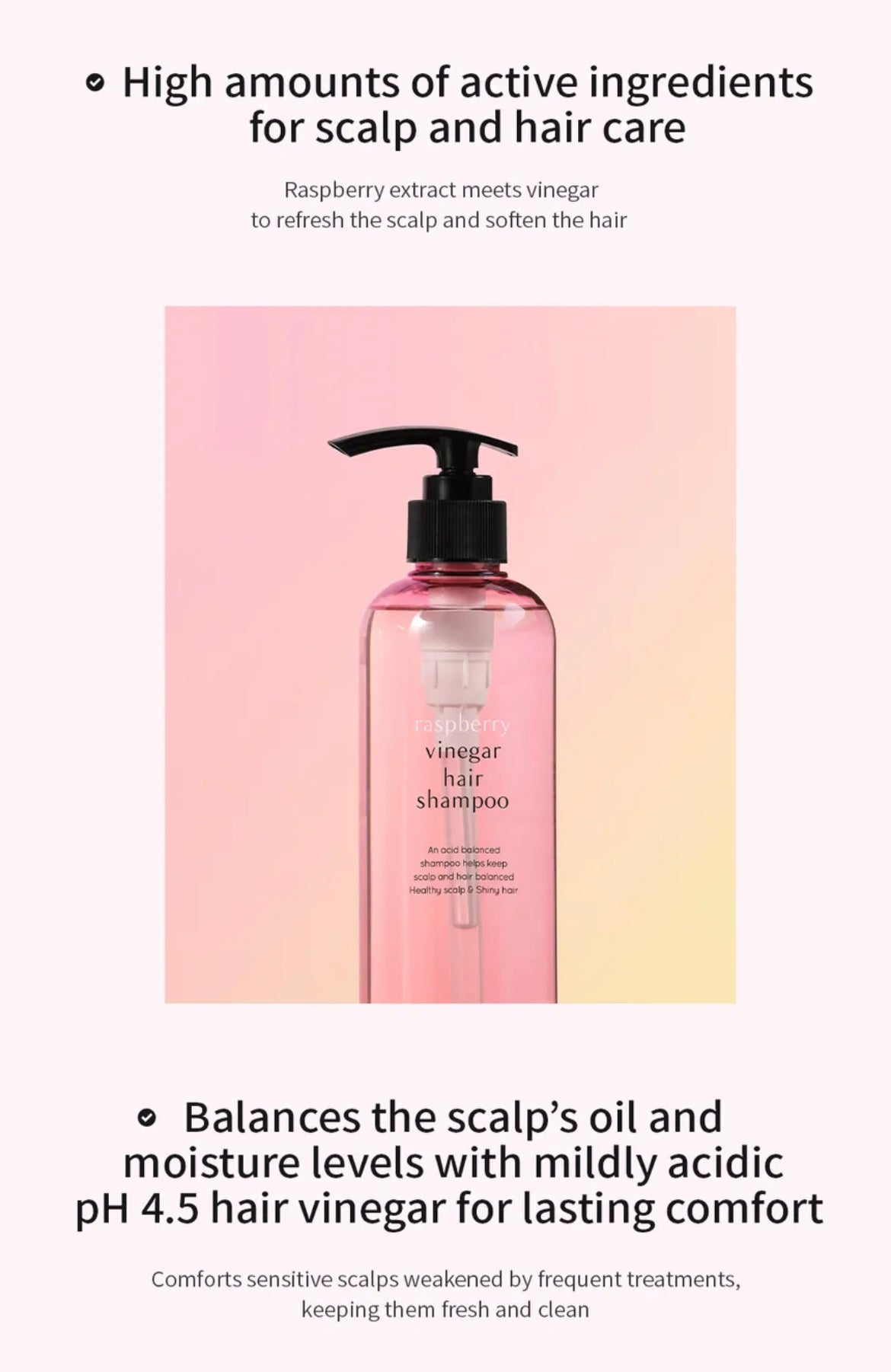 A'PIEU - Raspberry Vinegar Hair Shampoo 500ml