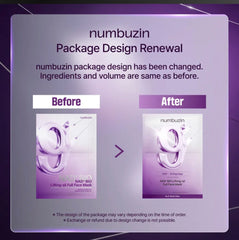 numbuzin - No.9 NAD Bio Lifting-sil Full Face Mask Set
