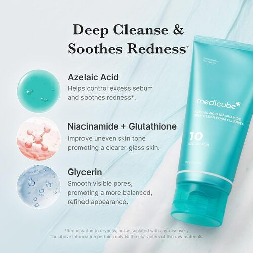 medicube - Azelaic Acid Niacinamide Deep Clean Foam Cleanser 120ml